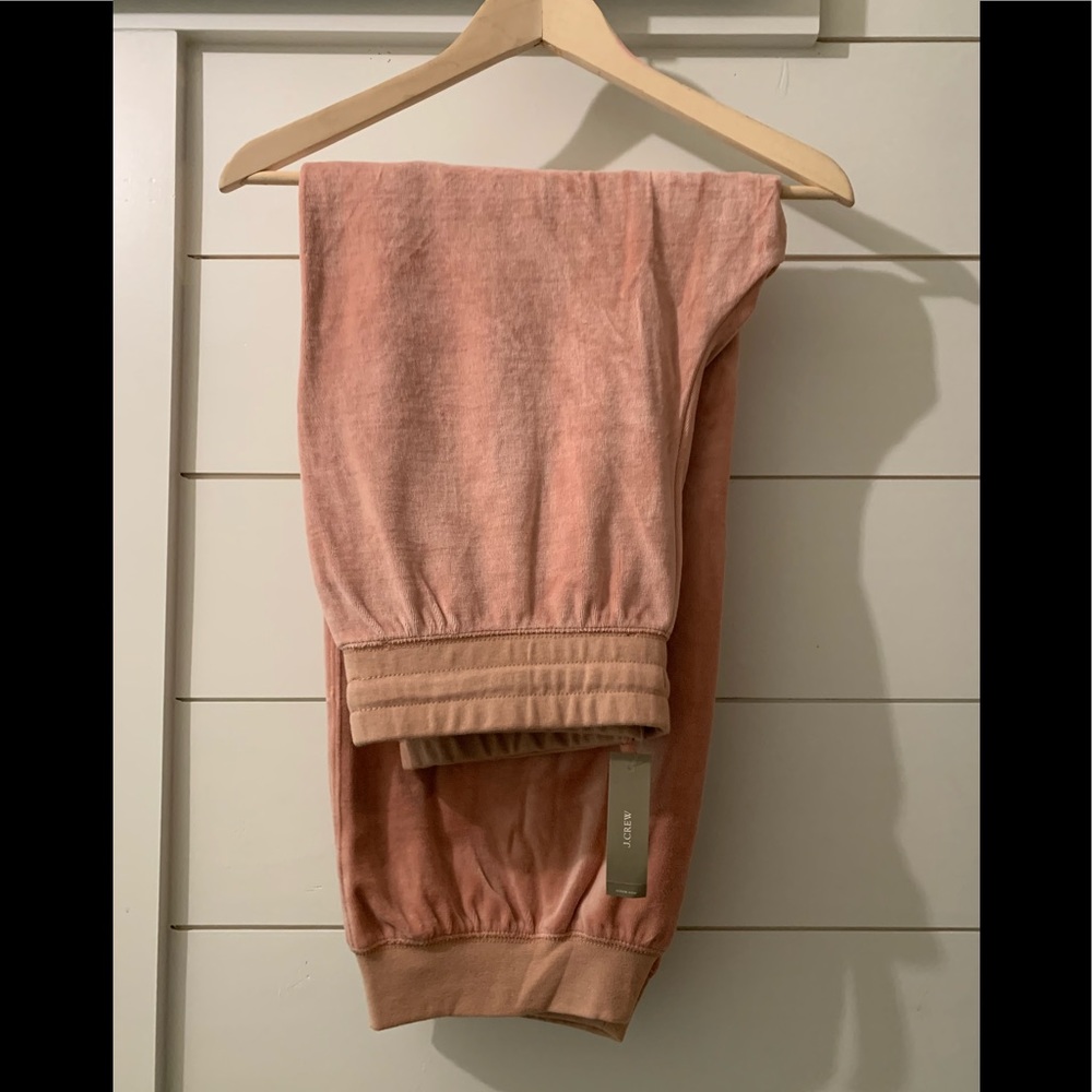 NWT!! JCREW Velour Joggers! Size Medium! Bronzed Clay! Perfect Condition!!
